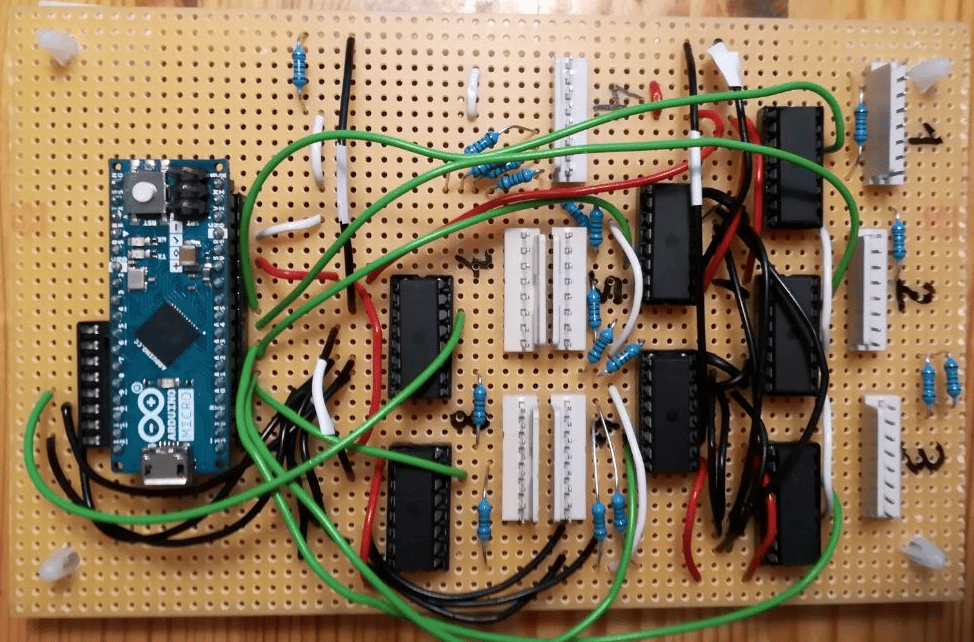 board with resistors